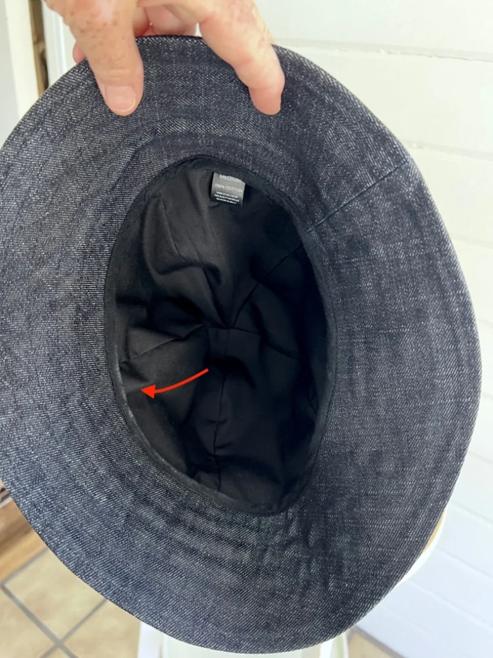 Janessa Leone Black Denim Bucket Hat